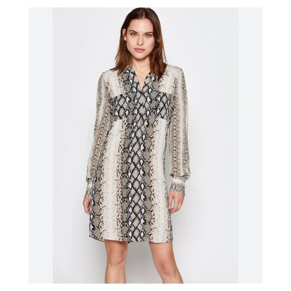 JOIE NWT $328 Talma Snakeskin Print Shirtdress Long Sleeves Women's Size Sm - Picture 11 of 11